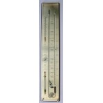 Contrabarometer mahonie / /messing + glas